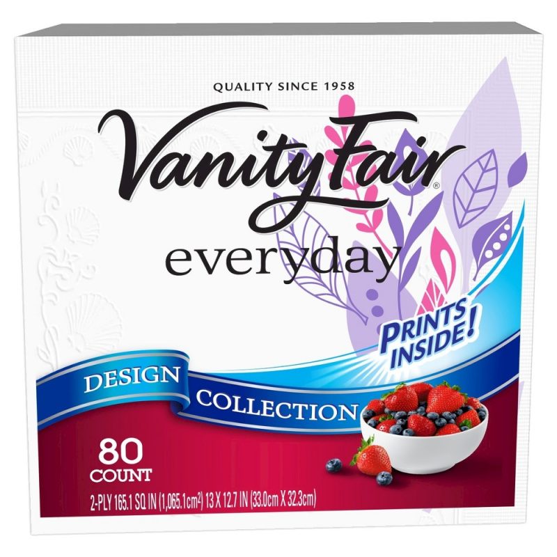 Vanity fair everyday paper napkins, 100  disposable napkins