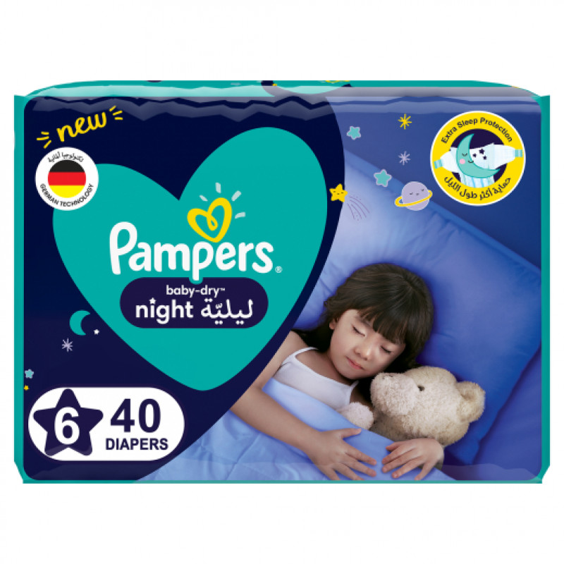 Pampers #6 Weight +14 kg Night 40 Pads