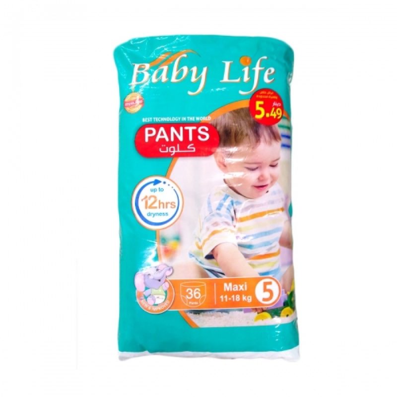 Baby Life, Size 5, Maxi, 11 – 18kg, 36 Diapers