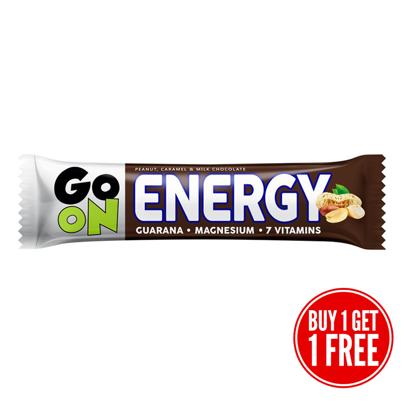 Sante Go On! Peanut, Caramel & Milk Chocolate Energy Bar 50g (Buy 1 Get 1 Free)