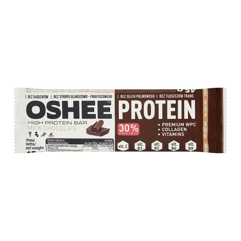 Oshee High Protein Bar – Milk Chocolate 45g