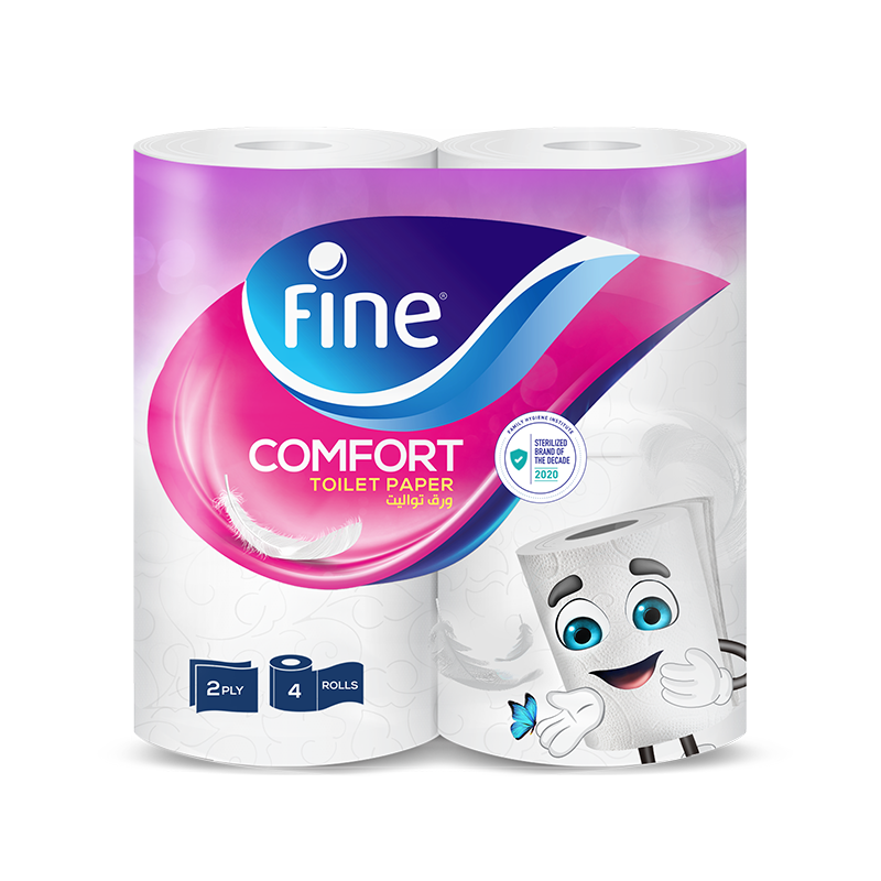 Fine, toilet paper comfort, 180 sheets, pack of 4 rolls