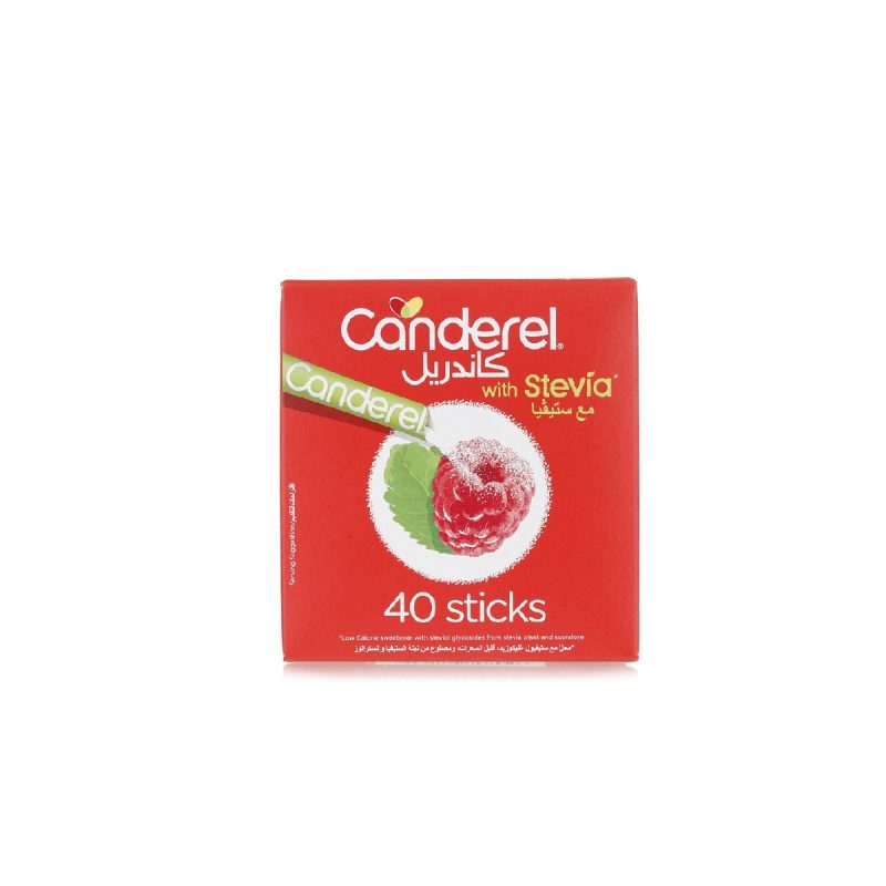 Canderel Stevia Low Calorie Sweetener Sticks 40Pcs