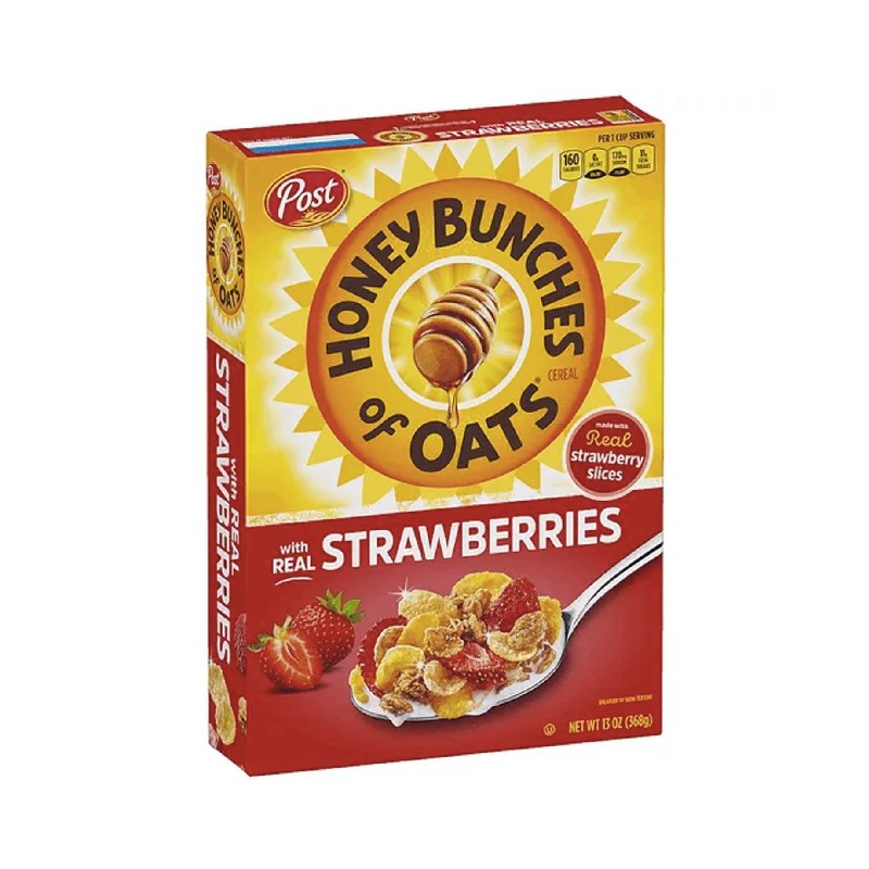 Post oat flakes with honey and strawberry slices 368g