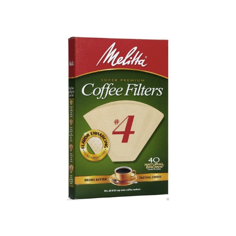 Melita Filter Coffee Filters #4 Brown * 40