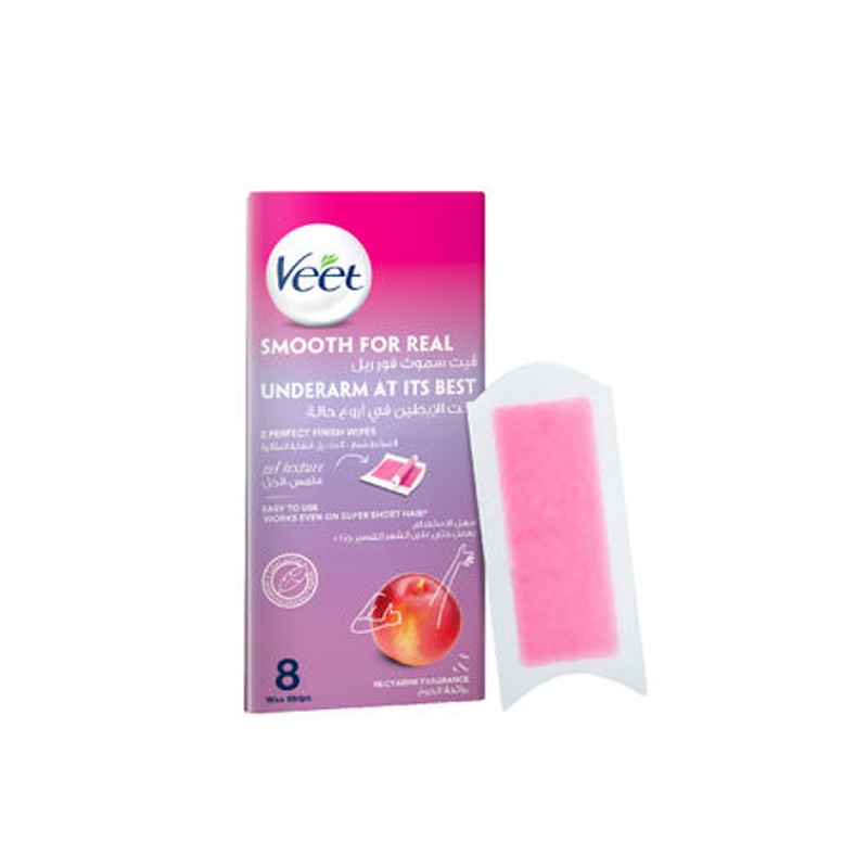Veet Underarms Hair Removal Strips Peach Scent*8
