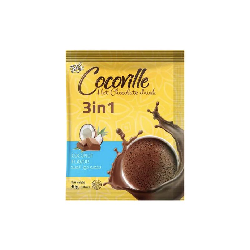 Cocoville Hot Chocolate With Coconut Flavor 30 g * 5