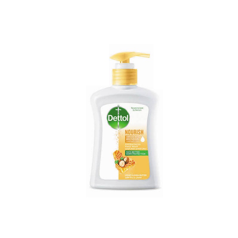 Dettol Nourish Handwash Liquid Protection & Personal Hygiene Honey & Shea Butter Fragrance 200 ml