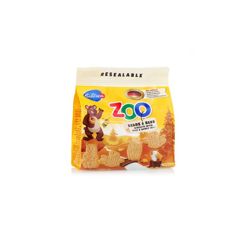 Bahlsen Leibniz Zoo Bears & Bees Biscuits with Milk & Honey 100g
