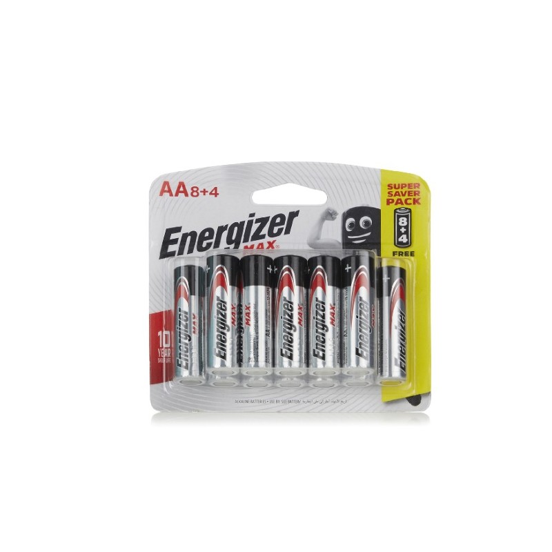 Energizer Max Aa Batteries (8pcs + 4pcs Free)