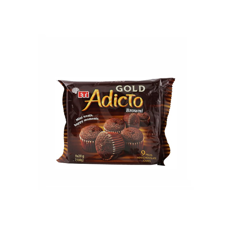 Adecto brownie gold cake stuffed with chocolate 180 g * 9