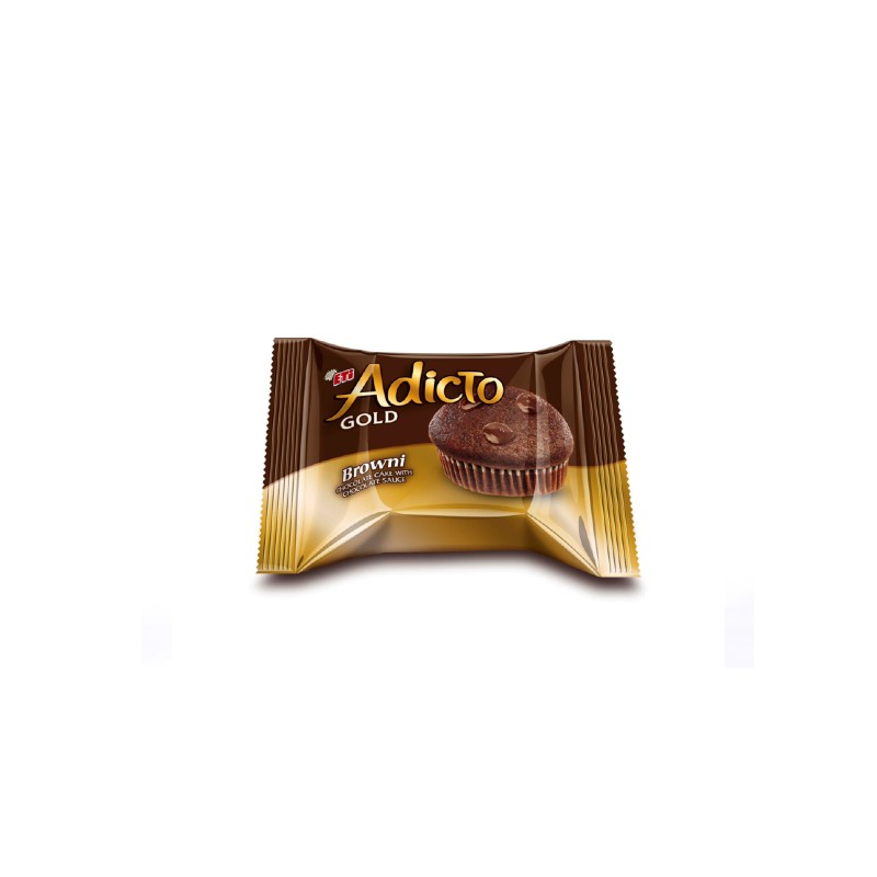 Adecto brownie gold cake stuffed with chocolate 40 g