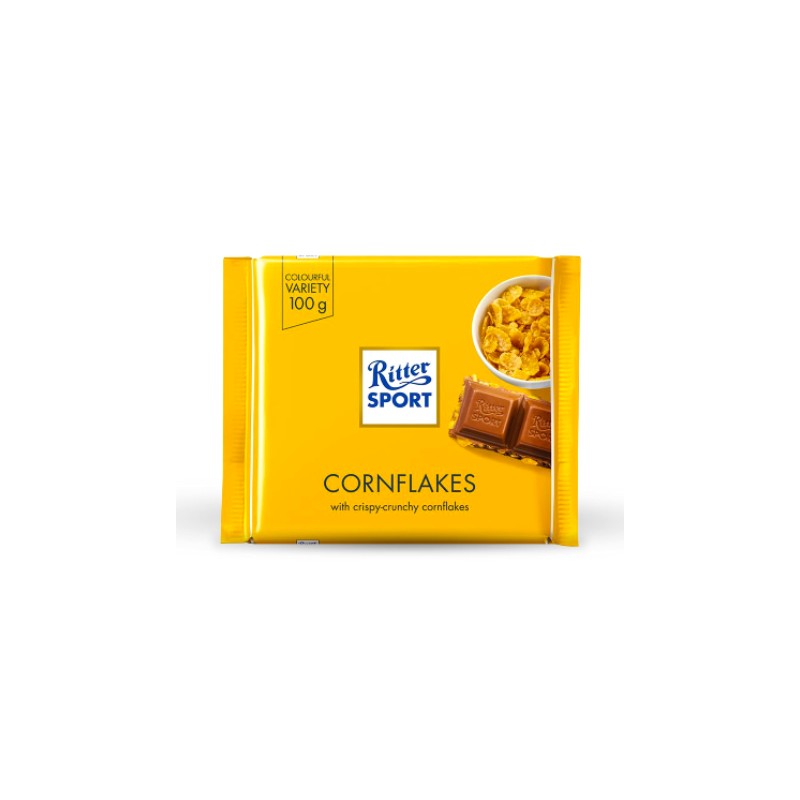 Ritter Sport Milk Chocolate With Corn Flakes 100g