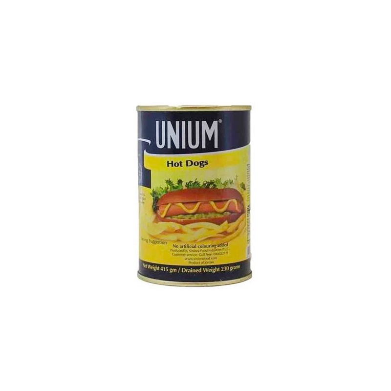 Unium hot dogs ready to serve 415g