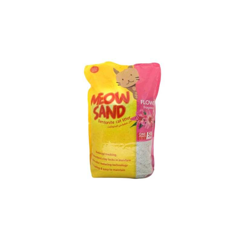 Meow Sand Bentonite Cat Sand Rose Scent 5 Liters