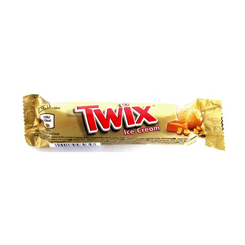 Twix ice cream chocolate stuffed with caramel and biscuit 40 g