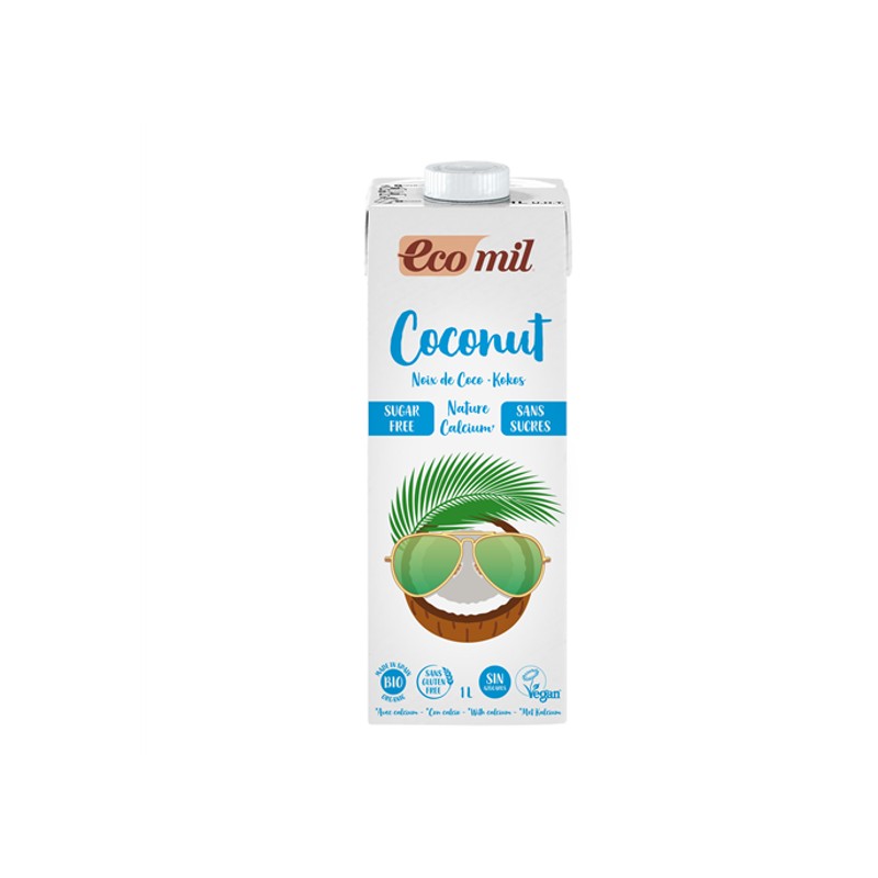 Eco-Mil Organic Coconut Milk Calcium Without Sugar 1 Liter