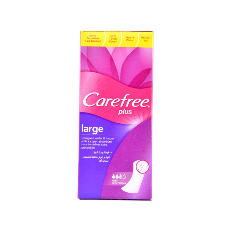 CAREFREE Daily Panty Liners, Large, Light Scent, Pack Of 64