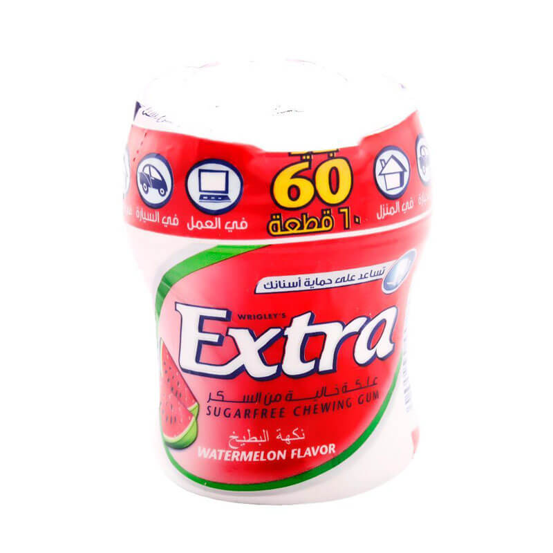 Extra Sugar-Free Chewing Gum Watermelon Flavor 60 Pieces 84 G