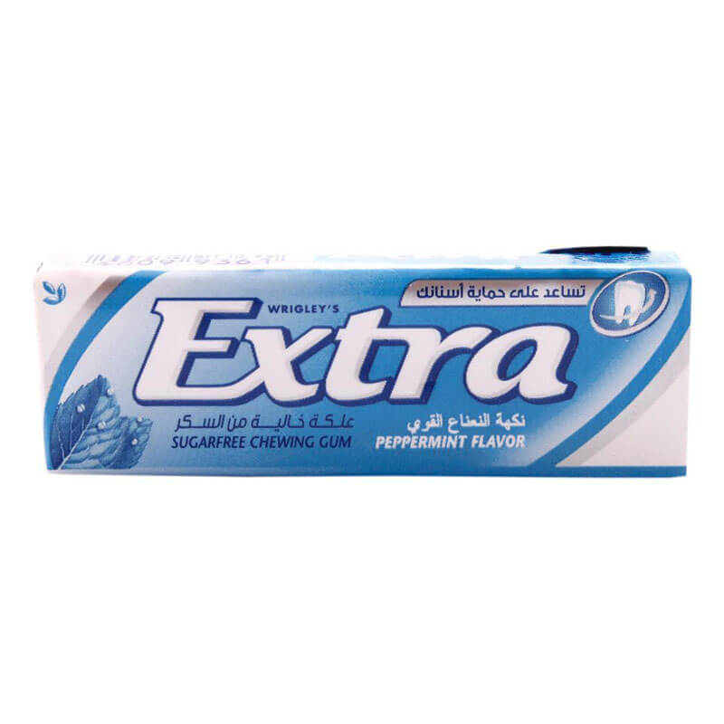 Extra Sugar-Free Chewing Gum Peppermint Flavor 14g