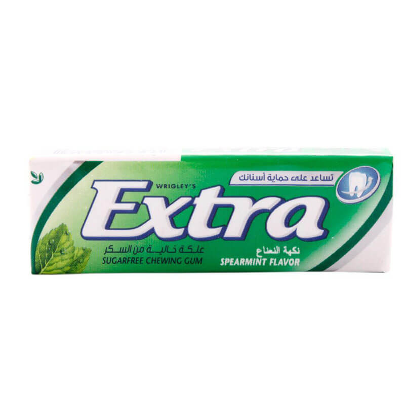 Extra Sugar-Free Chewing Gum Spearmint Flavor 14 G