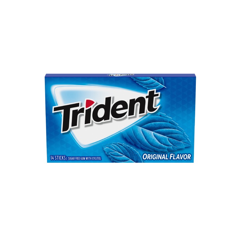 Trident Gum Without Sugar, Original Flavor, Mint * 14