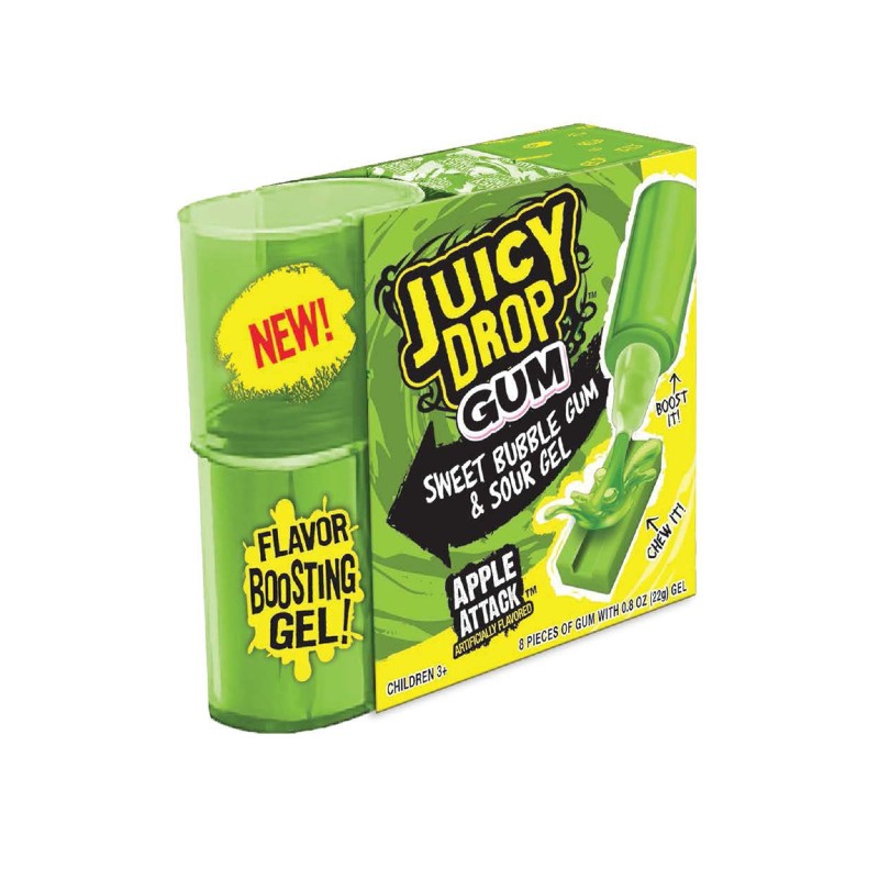 Juicy Drop Gum Apple Attack Flavor With Flavor Booster Gel 22g
