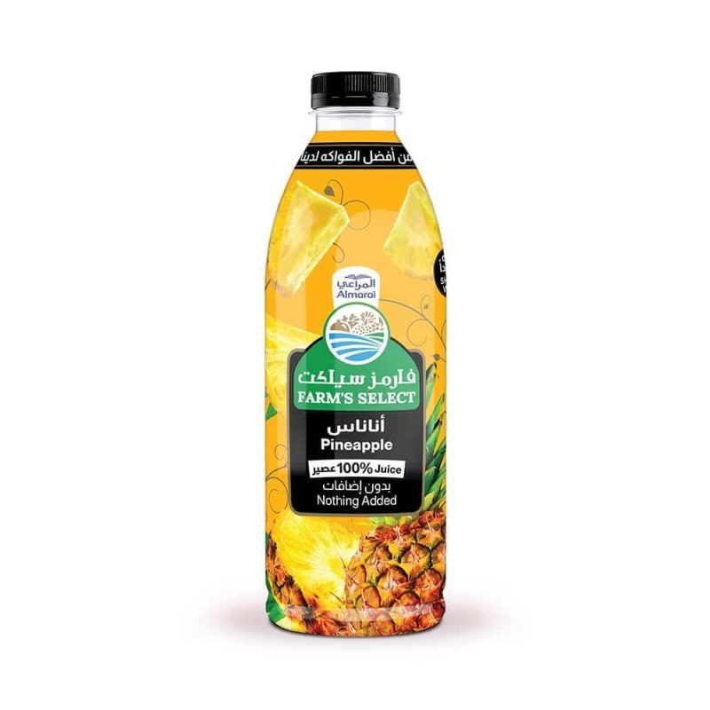 Almarai Farms Select Pineapple Juice Without Additives 1 Liter