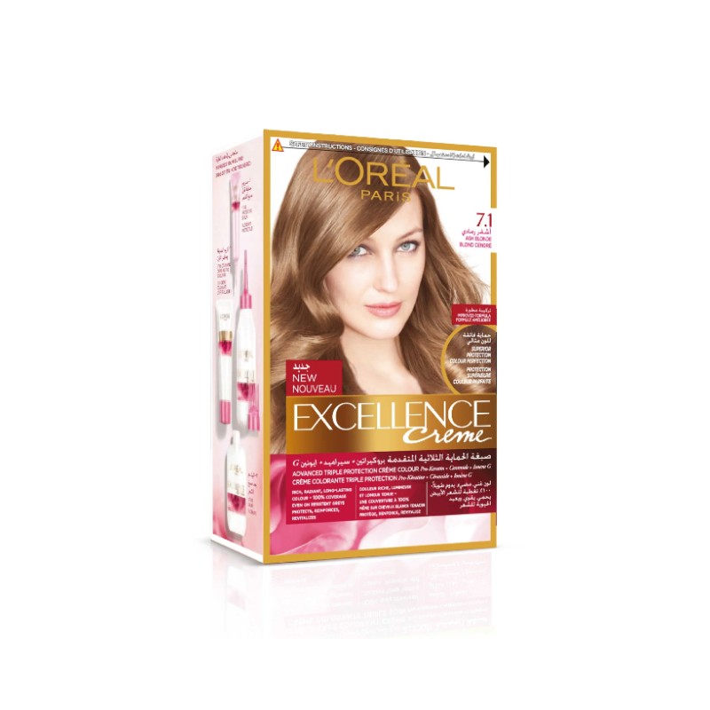 L’Oreal Excellence Hair Dye Ash Blonde #7.1
