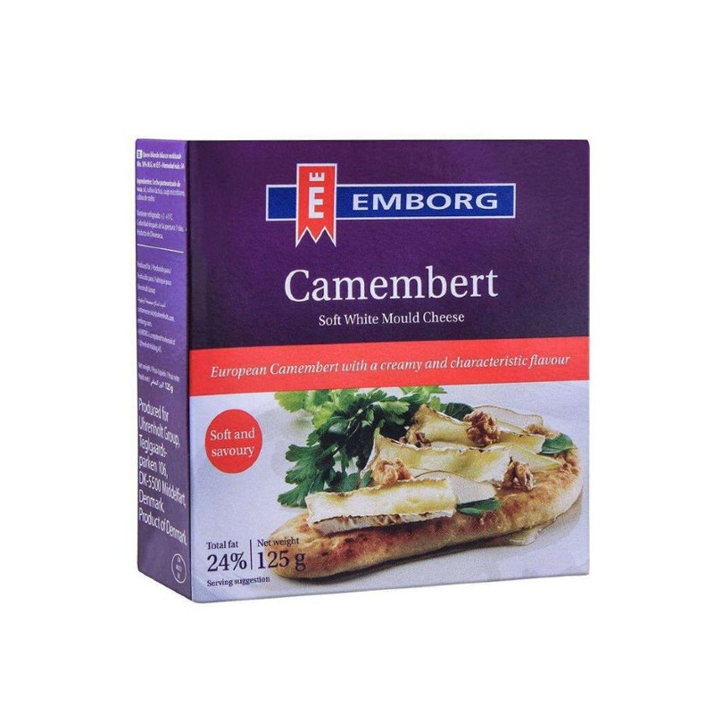 Emborg Camembert Soft Curdled White Cheese 125 G