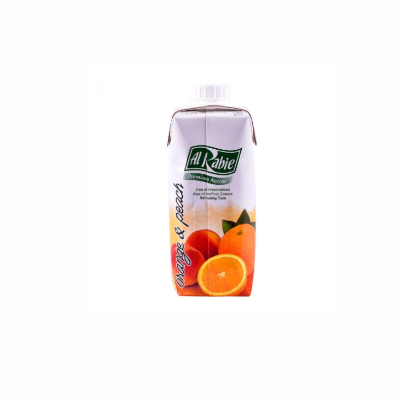 Al Rabie Orange & Peach Juice 330 Ml