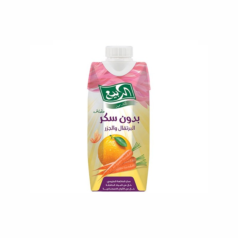 Al Rabie Exotic Orange And Carrot Juice Without Sugar 330 Ml