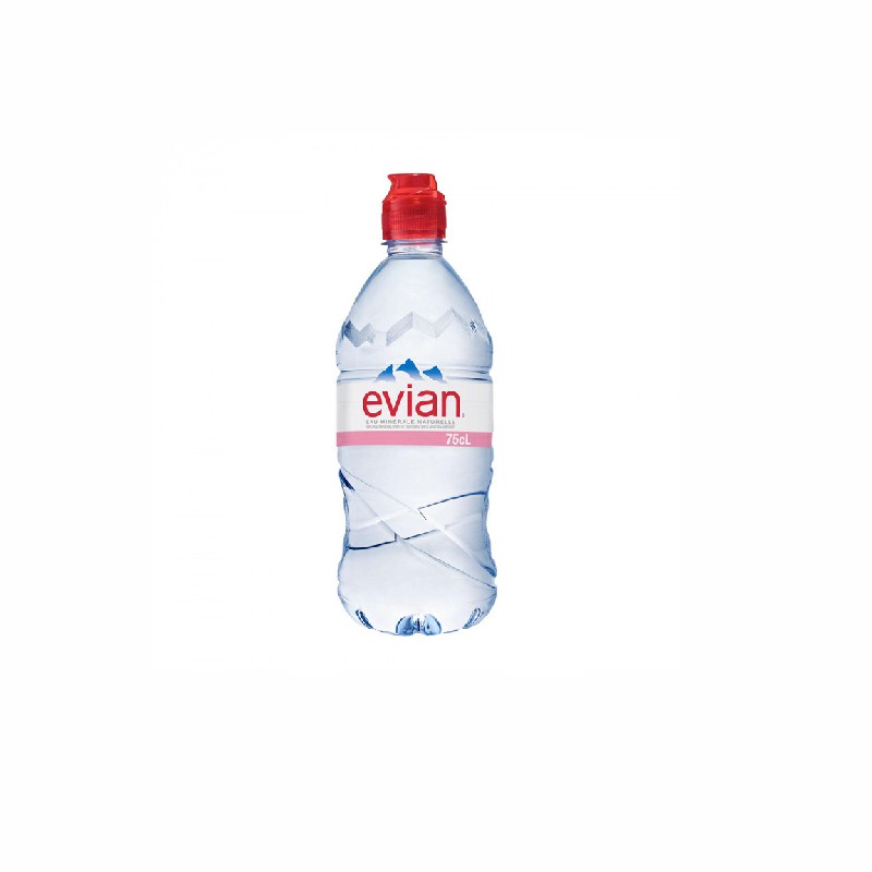 Evian Natural Mineral Water With Sport Cap 750 Ml