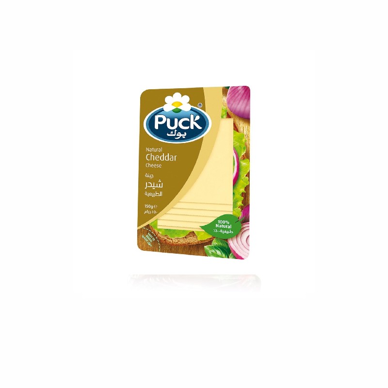 Puck Cheddar Cheese Slices 150g