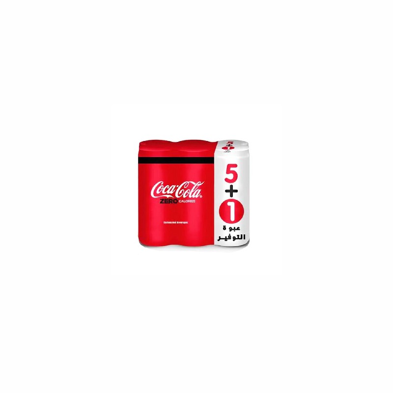 كوكا كولا زيرو علبة 250 مل * 6 حبات