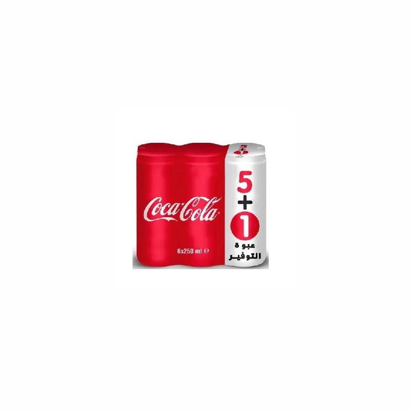 كوكا كولا علبة 250 مل * 6 حبات