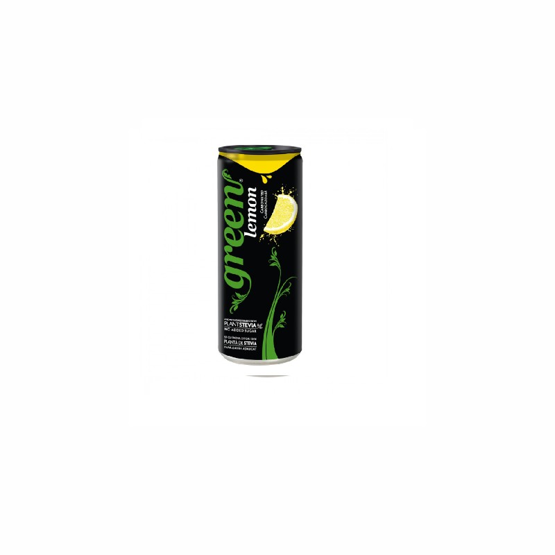 Green Low Calorie Soft Drink Lemon Flavor 330 Ml