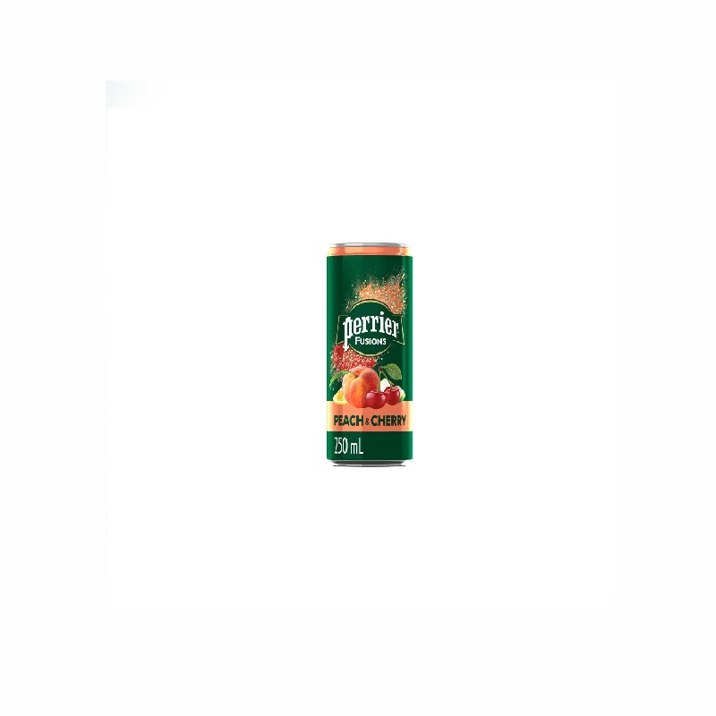 Perrier Peach & Cherry Carbonated Mineral Water 250 Ml