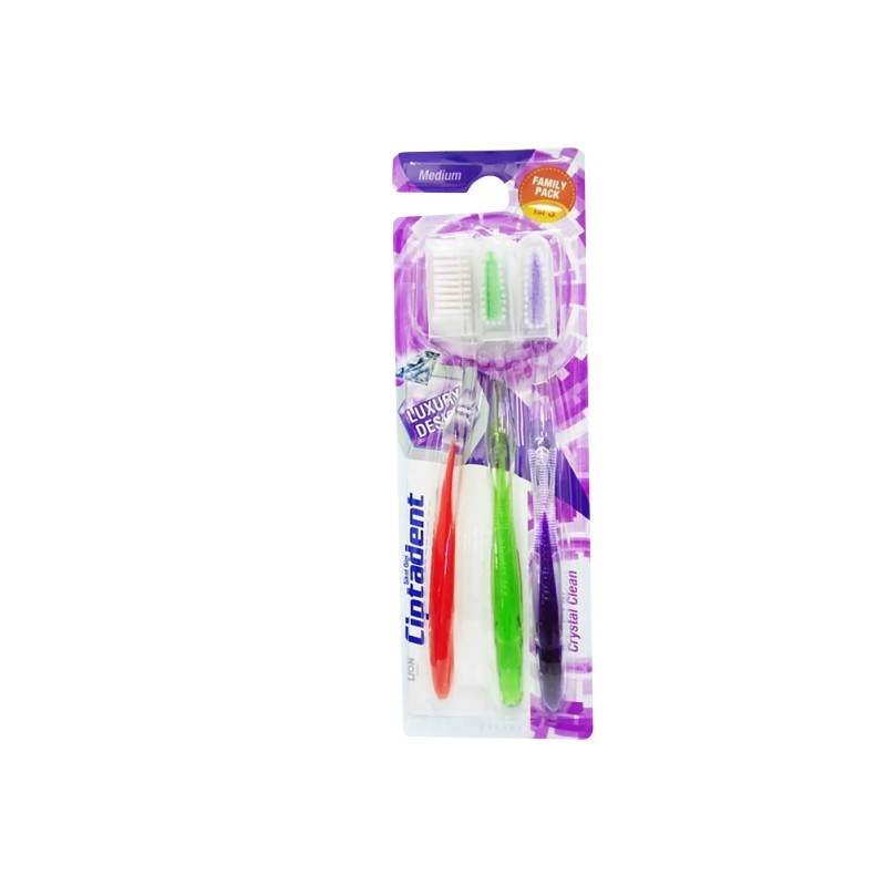 Kipeddent Toothbrush Medium Coarse Bristles * 3