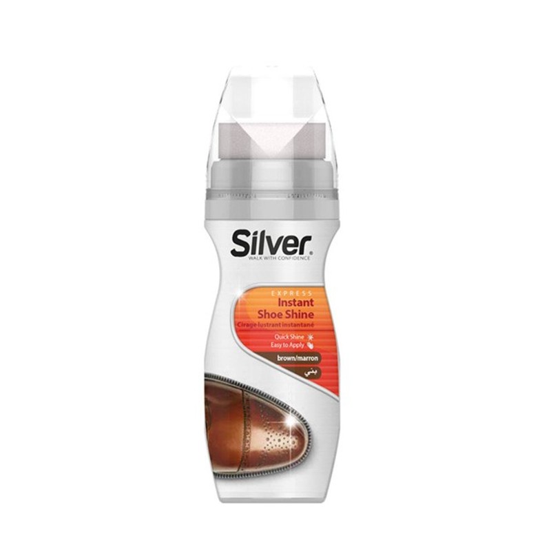 Silver Liquid Instant Shoe Shine – Brown 80 Ml