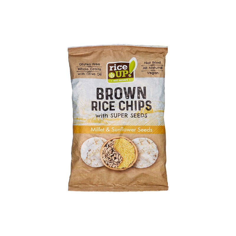 Rice Up! Brown Rice Chips With Super Seeds – Millet  & Sunflower Seeds 60g