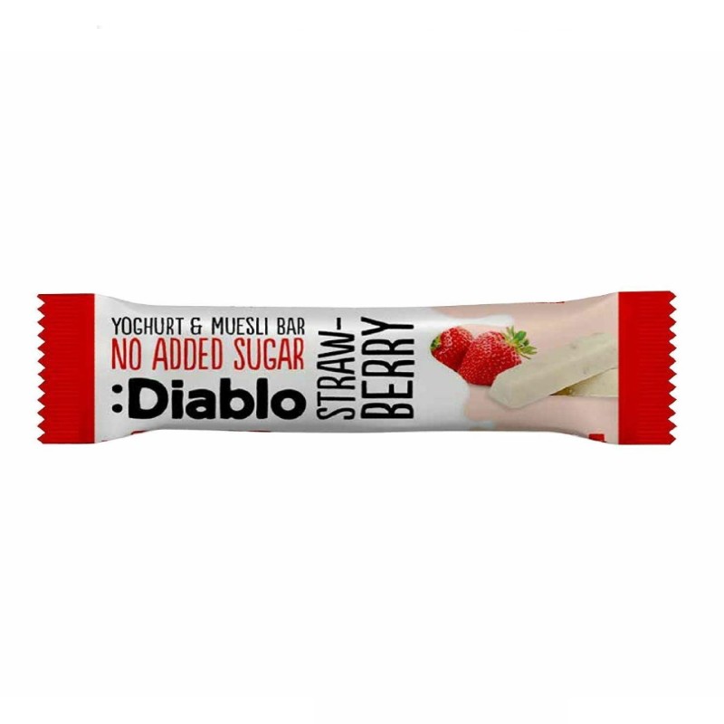 Diablo No Added Sugar Strawberry & Yoghurt Muesli Bar 30g