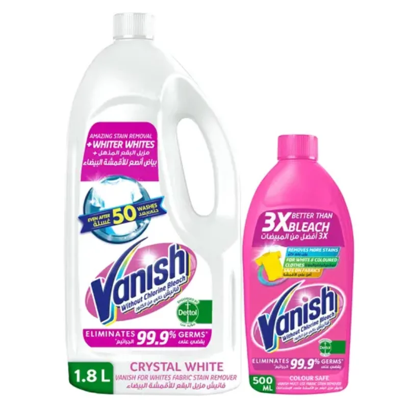 Vanish Liquid Detergent For Colored Clothes 1.8 L + 500 Ml For Free