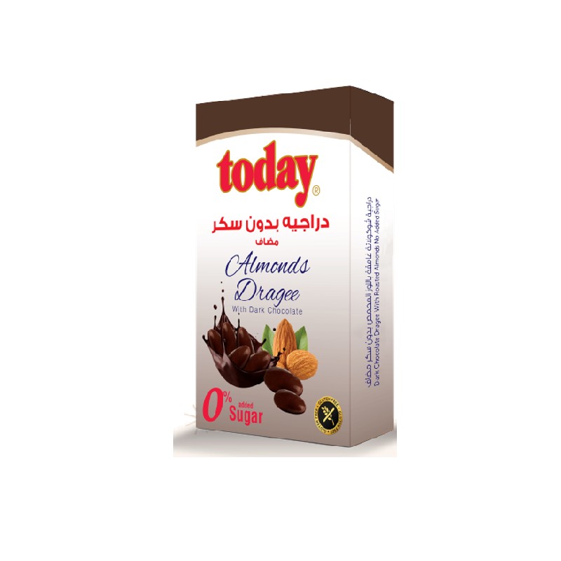Today’s dark chocolate with roasted almonds without sugar 60 g