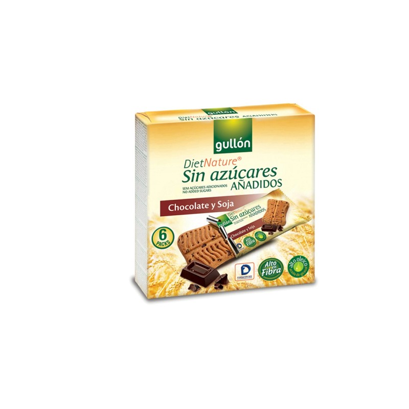 GULLON CHOCOLATE CHIPS AND SOY BISCUITS WITHOUT SUGAR 144g