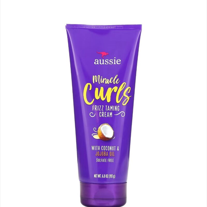 Aussie Miracle Curls Frizz Taming Curl Cream With Coconut & Jojoba